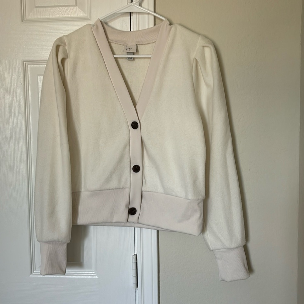 Cream Sweater with Buttons